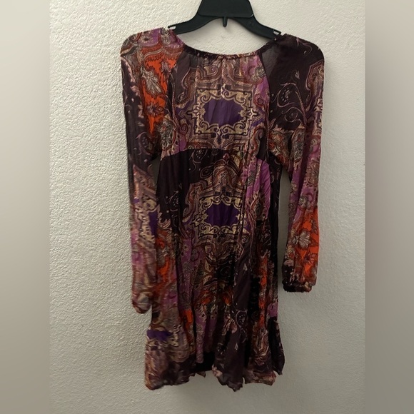 Xhilaration  Y2K Bohemian Paisley Dress in Purple and Orange - Picture 3 of 14